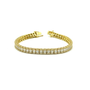 PULSERAS PLATA CIRCONITAS BAÑO ORO                                                                  