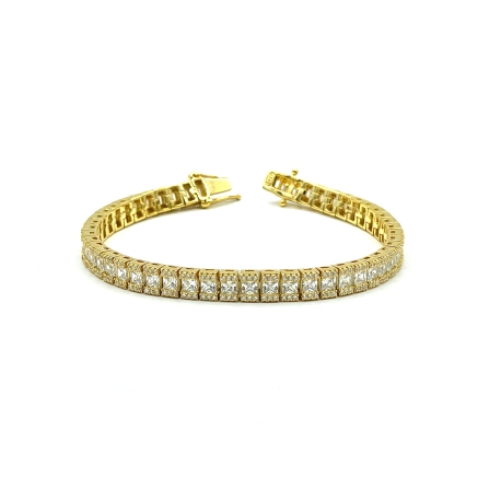 PULSERAS PLATA CIRCONITAS BAÑO ORO                                                                  