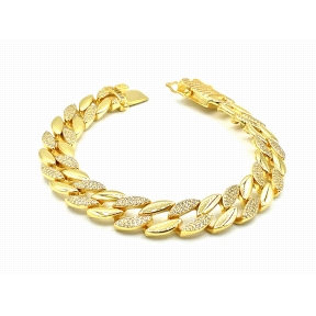 PULSERAS PLATA CIRCONITAS BAÑO ORO                                                                  