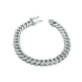 PULSERAS PLATA CIRCONITAS 8 MM 20 CM                                                                