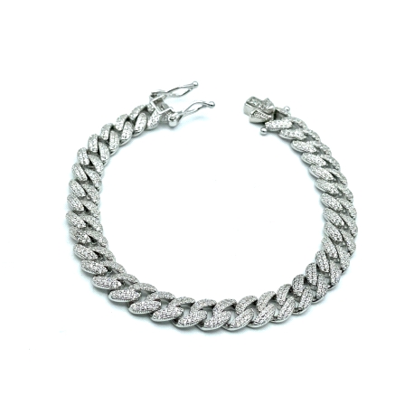 PULSERAS PLATA CIRCONITAS 8 MM 20 CM                                                                
