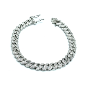 PULSERAS PLATA CIRCONITAS 8 MM 18 CM                                                                