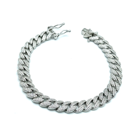PULSERAS PLATA CIRCONITAS 8 MM 18 CM                                                                