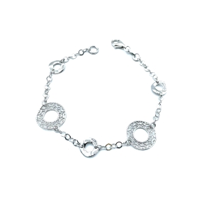 PULSERAS PLATA LISA CALADA                                                                          