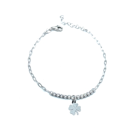 PULSERAS PLATA CRISTAL                                                                              