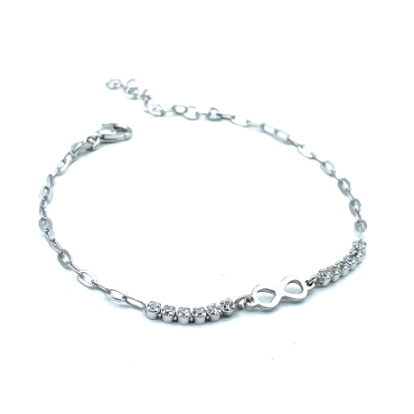 PULSERAS PLATA CRISTAL                                                                              