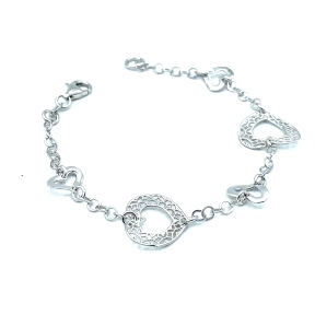 PULSERAS PLATA LISA CALADA                                                                          