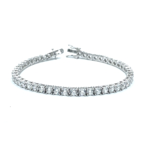 PULSERAS PLATA RIVIER 4 MM 21 CM                                                                    