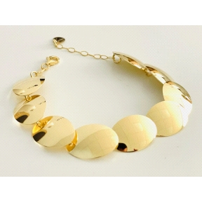 PULSERAS PLATA LISA BAÑO ORO                                                                        