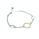 PULSERAS PLATA LISA BICOLOR                                                                         