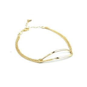 PULSERAS PLATA LISA BAÑO ORO                                                                        