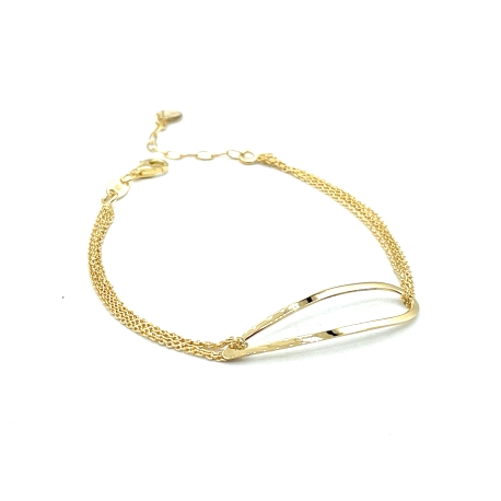 PULSERAS PLATA LISA BAÑO ORO                                                                        