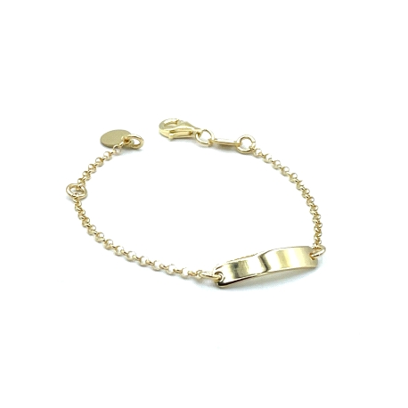 PULSERAS PLATA BEBE BAÑO ORO                                                                        