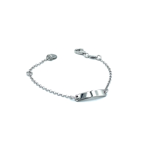 PULSERAS PLATA BEBE PLACA                                                                           