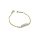 PULSERAS PLATA BEBE PLACA BAÑO ORO                                                                  