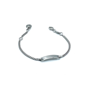 PULSERAS PLATA BEBE PLACA                                                                           