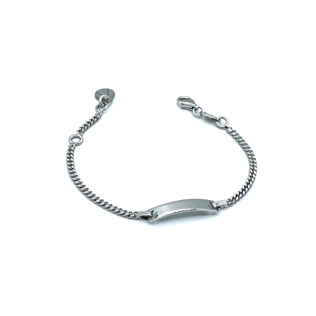 PULSERAS PLATA BEBE PLACA                                                                           