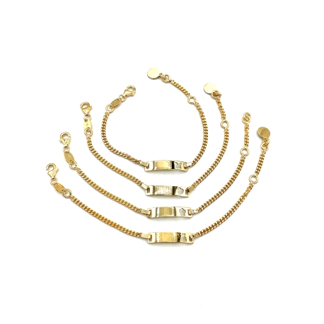 PULSERAS PLATA BEBE MOTIVO CALADO BAÑO O                                                            
