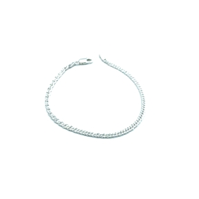 PULSERAS PLATA LISA DOBLE ROMBO 3,2 MM                                                              