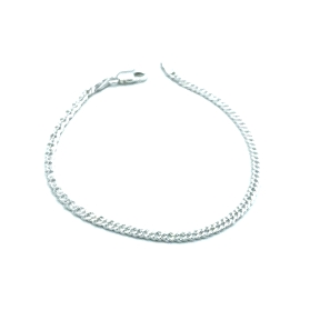 PULSERAS PLATA DOBLE ROMBO 3 MM                                                                     