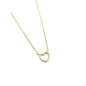 GARGANTILLA PLATA CIRCONITAS BÑO ORO                                                                