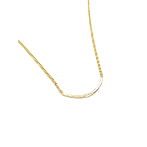 GARGANTILLA PLATA LISA BAÑO ORO                                                                     