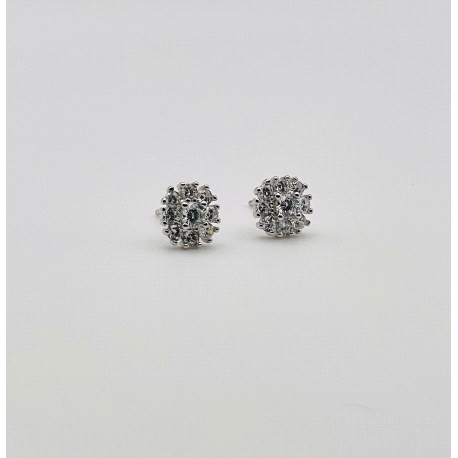 PENDIENTE PLATA CIRCONITAS                                                                          