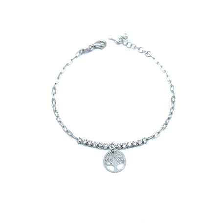 PULSERAS PLATA CRISTAL                                                                              