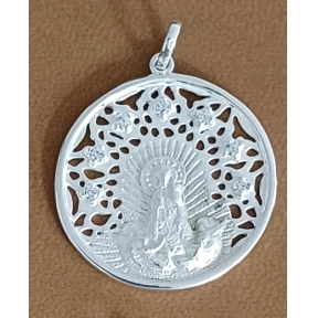 COLGANTE PLATA VIRGEN DESAMP. 30 MM                                                                 