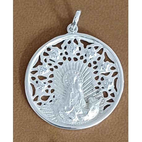 COLGANTE PLATA VIRGEN DESAMP. 30 MM                                                                 