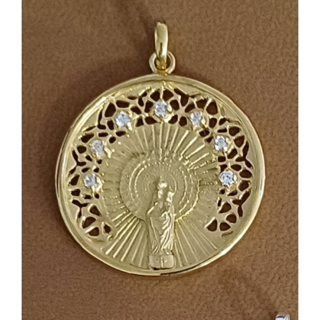 COLGANTE PLATA VIRGEN PILAR 30 M BAÑO OR                                                            