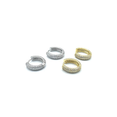 PENDIENTE PLATA ARO CIRCONITAS                                                                      