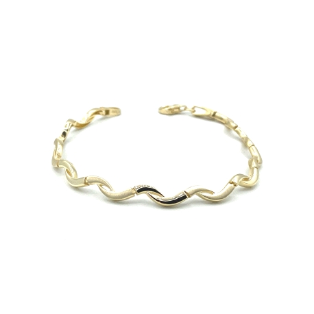 PULSERAS PLATA LISA BAÑO ORO                                                                        