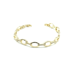 PULSERAS PLATA CIRCONITAS BAÑO ORO                                                                  