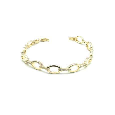 PULSERAS PLATA CIRCONITAS BAÑO ORO                                                                  