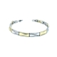 PULSERAS PLATA CIRCONITAS BICOLOR                                                                   