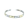 PULSERAS PLATA CIRCONITAS BICOLOR                                                                   