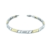 PULSERAS PLATA CIRCONITAS BICOLOR                                                                   