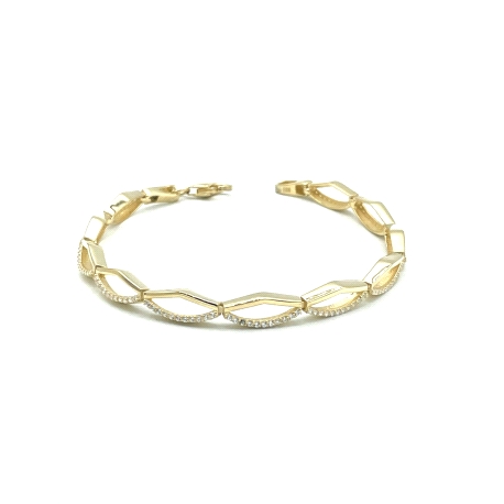PULSERAS PLATA CIRCONITAS BAÑO ORO                                                                  