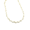 GARGANTILLA PLATA LISA BAÑO ORO                                                                     