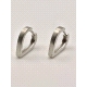 PENDIENTE PLATA ARO LISO CORAZON MATE                                                               