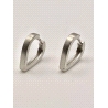 PENDIENTE PLATA ARO LISO CORAZON MATE