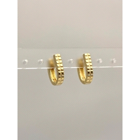 PENDIENTE PLATA LISO BAÑO ORO                                                                       