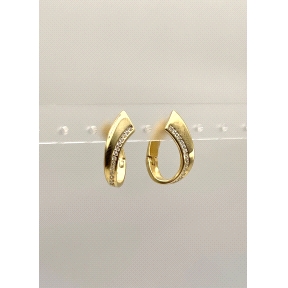 PENDIENTE PLATA CIRCONITAS BAÑO ORO                                                                 