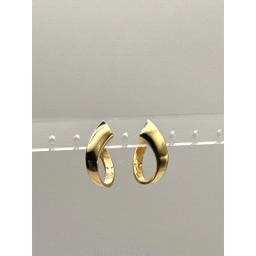 PENDIENTE PLATA LISO BAÑO ORO                                                                       