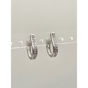 PENDIENTE PLATA CIRCONITAS                                                                          