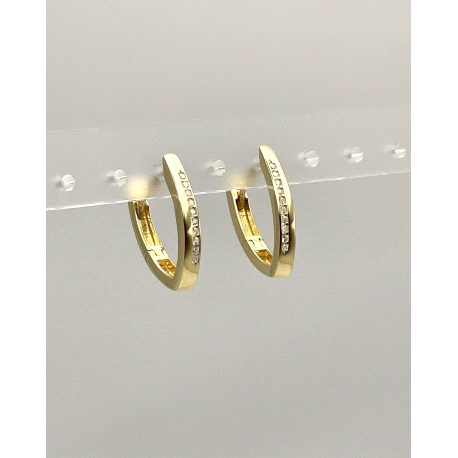 PENDIENTE PLATA ARO CIRCONITAS BAÑO ORO                                                             