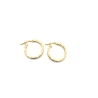 PENDIENTE PLATA ARO DIBUJO 15MM BAÑO ORO                                                            
