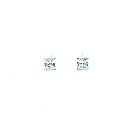 PENDIENTE PLATA CIRCONITA 6X6                                                                       