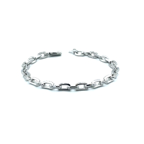 PULSERAS PLATA ESLABON CIRCONITAS                                                                   